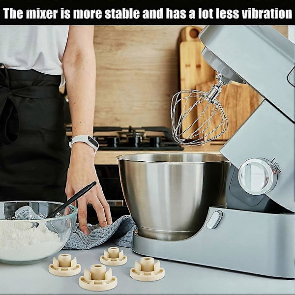 5 stk. Mixer Fodbundspuder Stativ Tilbehør Udskiftning Mixer Tilbehør Kompatibel med Kitchenaid Mixer 9709707