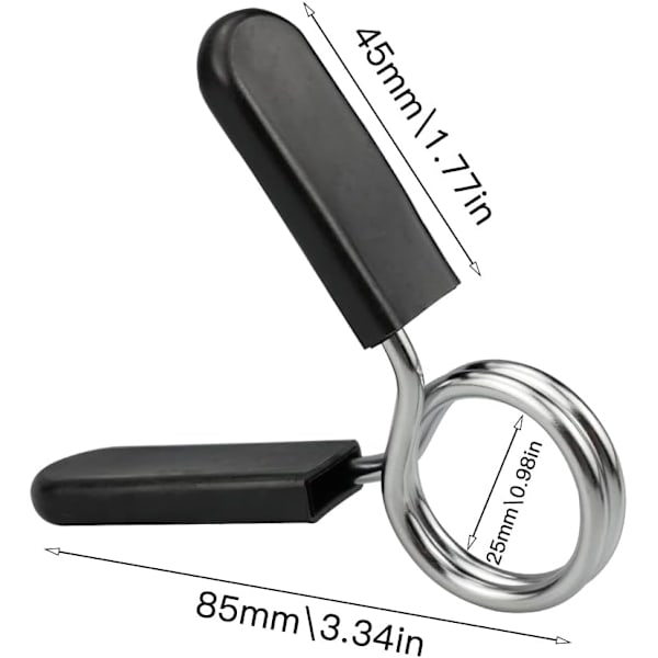 4st fjäderkrageklämmor 25 mm hantelskivstångsklämmor Träningskragar Skivstångsklämmor för OS