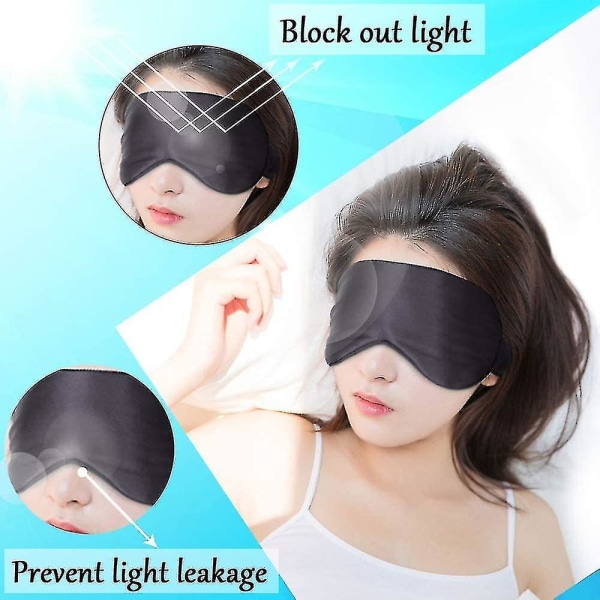 Sleeping Silk Eye Mask 100% luonnollinen silkkikangas täynnä pehmeää ja sileää