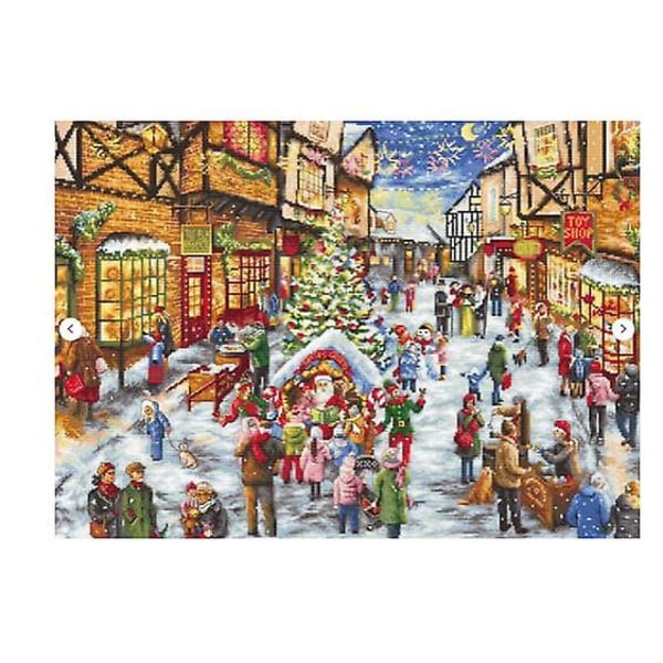 Jule adventskalender puslespill 1008 stk, 24 dager adventskalender 2023 julepuslespill, julegave til barn B