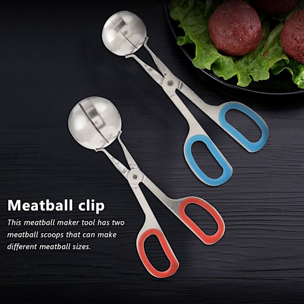 Kjøttbollemaker Tang Kjøttballer Scoop Rustfritt Stål Ball Maker Kjøttbolle Tang For Frukt Kjøttballer