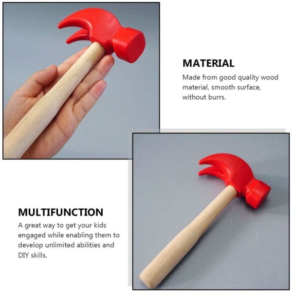 Wooden Claw Hammer Leketøy Tre Krabbe Mallets Pounding Toy Hummer Sjømat kjeks for barn Voksen Hjem Verktøy