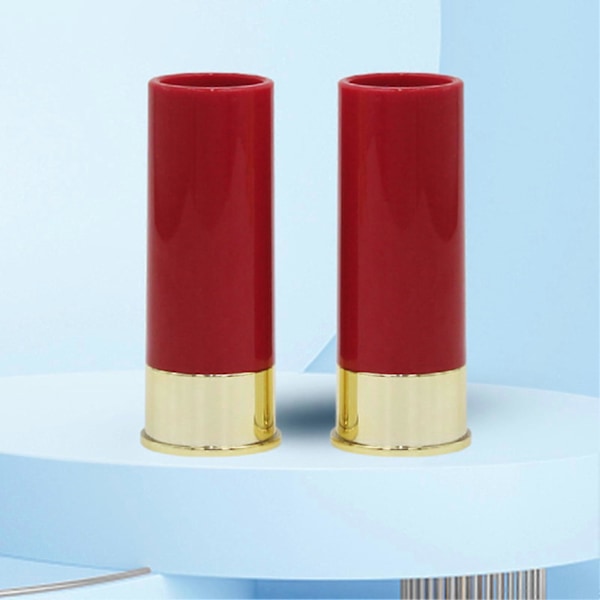 JiKaiX 4-pack 12 Gauge Shot Dricksglas Livsmedelsgodkänd Plast Shotglas Jakt-Tema Vinglas Set Red