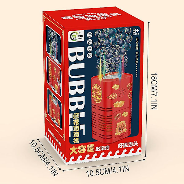 Bubbelmaskin med 12 hål och bubbel fyrverkeri elektrisk automatisk bubbelmaskin