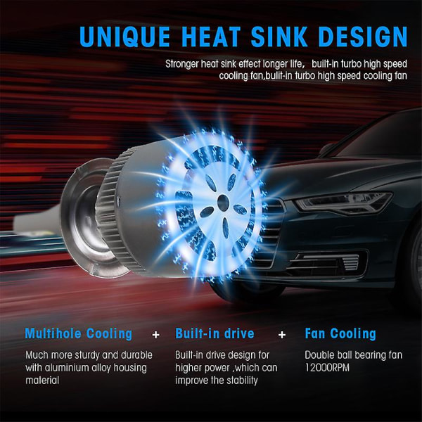 2kpl 36w H4 H7 H11 Aviation Alumiini Auton Led-ajovalot Vedenpitävät Ip68 Kaukovalot Lähivalot Auton ulkosisustustarvikkeet| | H4 x2