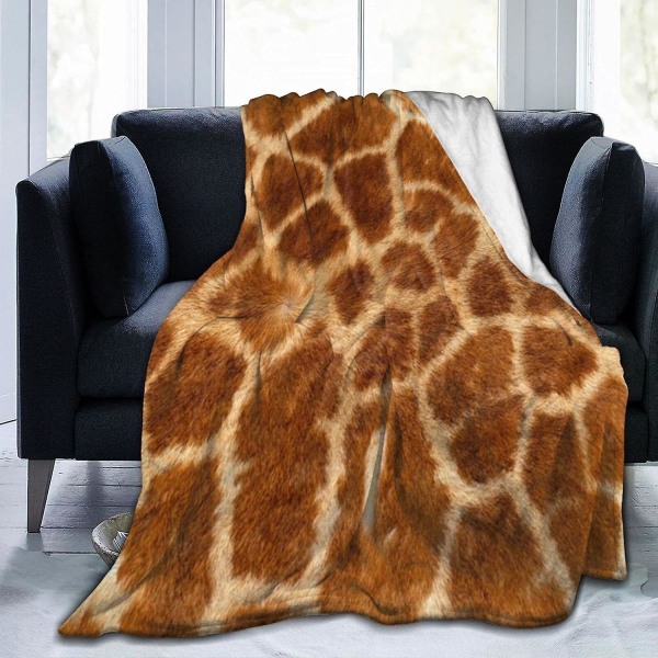 Plysj flanelltepper - Giraffe Texture Throw Fleece-teppe - Ultra Softffy Quilt For Sofadekor på soverommet Alle årstider 60x50in 150x125cm