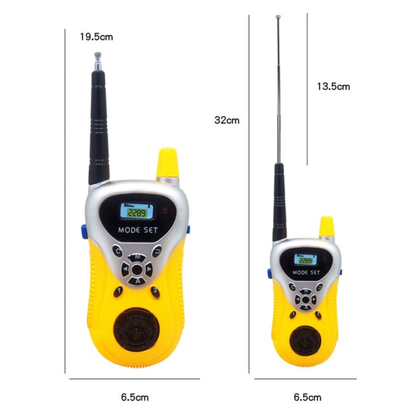 2 stk trådløs walkie talkie børne elektronisk legetøj bærbar to-vejs radio
