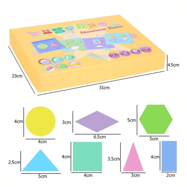 190 stykker børnelegetøj Farve træpuslespil Smart Board Sæt Pædagogisk babylegetøj