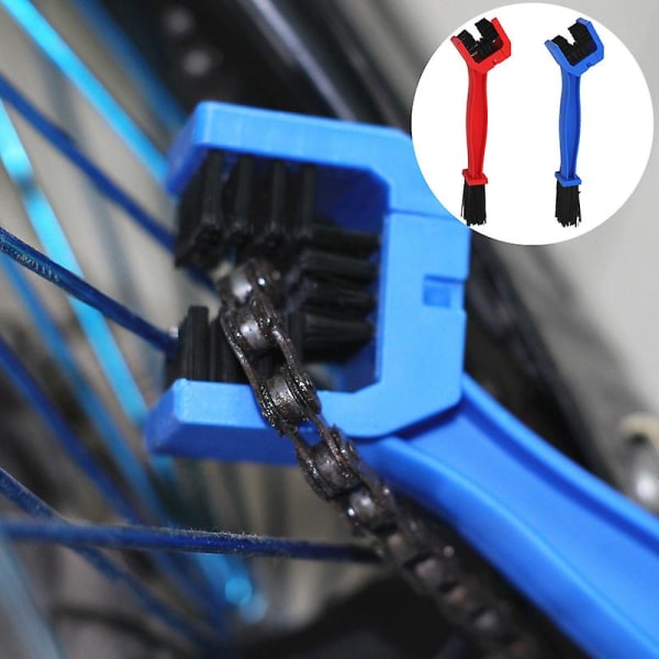 Motorcykel Cykelkæde Rens Børste Plast Cykeludstyr Grunge Brush Cleaner Udendørs Renser Motor Scrubber Værktøj Tilbehør| | Blue