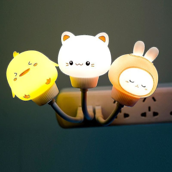 Egg Tart USB Night Light lasten yövalon kaukosäädinversio (kaukosäädin, valojen kytkin, 3-vaihteinen kirkkauden säätö, 10 minuuttia Polar Bear