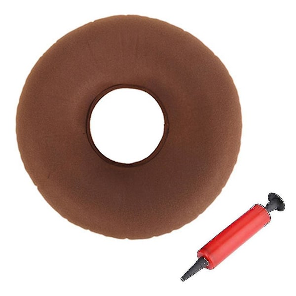 Ortopædisk ringformet memory foam pude donut pude til lindring Light Brown