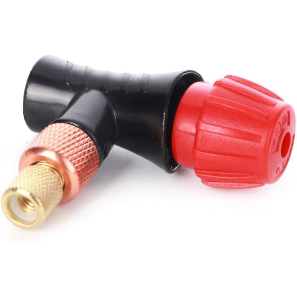 Sykkeldekkpumpe Co2-inflatorhode kompatibel for sykkeldekkpumpe