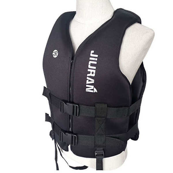 Aikuisten pelastusliivit Neopreeni Pelastusliivi Vesiurheilu Kalastus Vesi Hiihtoliivi Melonta Veneily Uinti Drifting Turvavesta Black XXL(90-120kg)
