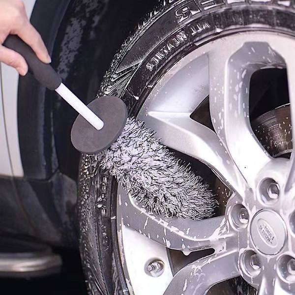 Auton pyörän navan puhdistusharja Rengasvanteen pyöränharja Auton yksityiskohdat Mikrokuitukahvan harja Helppo puhdistaa Autotarvikkeiden tukkukauppa| | Black brush