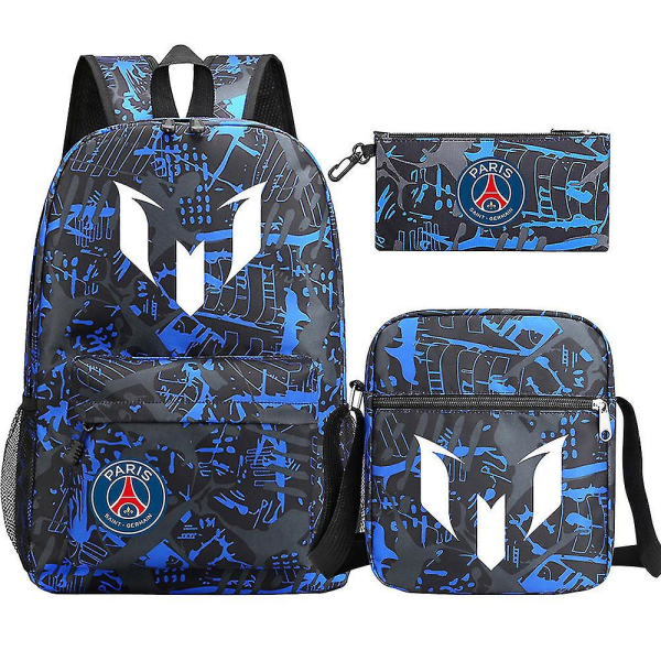 Messi Man Ryggsäck - Idealisk skolväska för kvinnor, män, tonårsflickor och pojkar - 3 st Laptop Casual Mochilas. 8