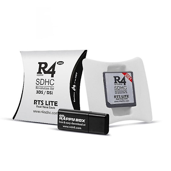 2023 R4 Gold Pro Sdhc Ds/3ds/2ds/ Revolution-kasetti USB sovittimella Silver 1 Pcs