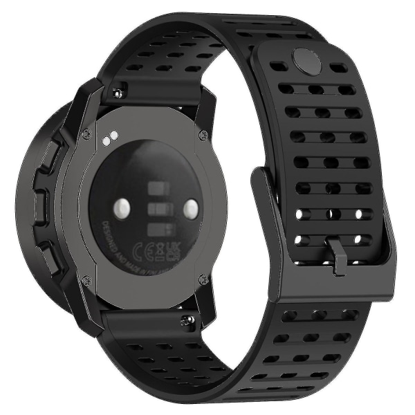 Sportsrem til Suunto Vertical/9 Peak Pro/9 Peak/5 Peak, 22 mm silikone urremme Black