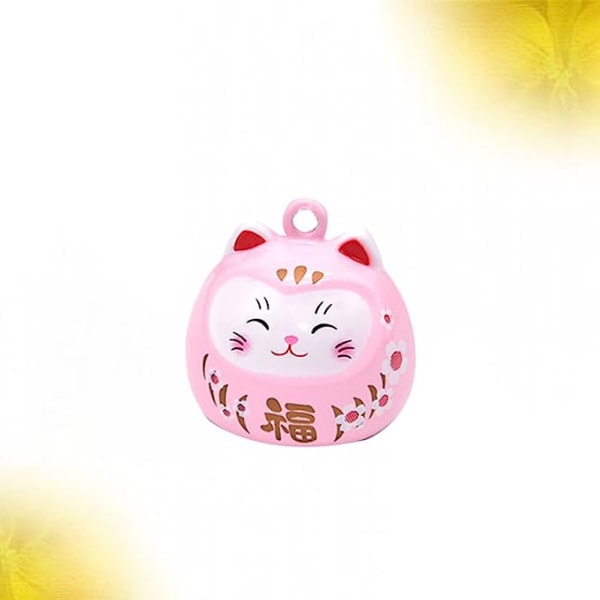 2 stk Lucky Cat Little Lucky Cat Collar Bells Japanese Bell Pendant Lucky Cat with Two Bells Bell Lucky Cat