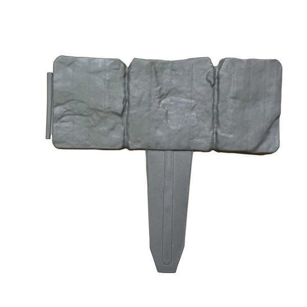 Imitation Stone Garden Edging Ground Edging Stake Garden Rustic Garden Lawn Edging Accessories - PP Plastic, 23*25cm, 20pcs