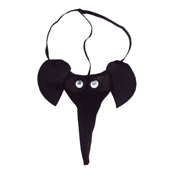 Sexiga herrbyxor Elephant Cartoon G-string Novelty Underwear Black