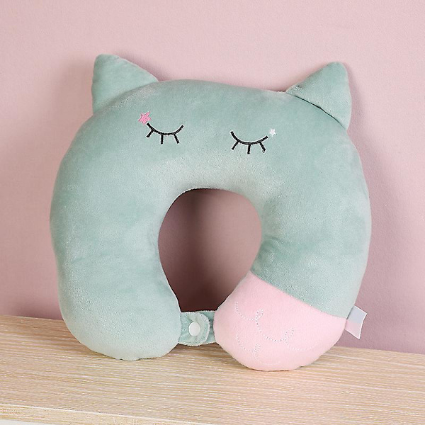 Matkatyyny - Pehmeä Memory Foam kaulatyyny aikuisille, lapsille, lapsille (vihreä)