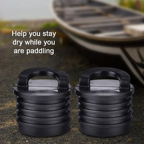 Båtplugg, 4 stk Kajakkplugger Båtkano Kajakk Gummiplugg Dreneringshull Plugger Svart 40mm