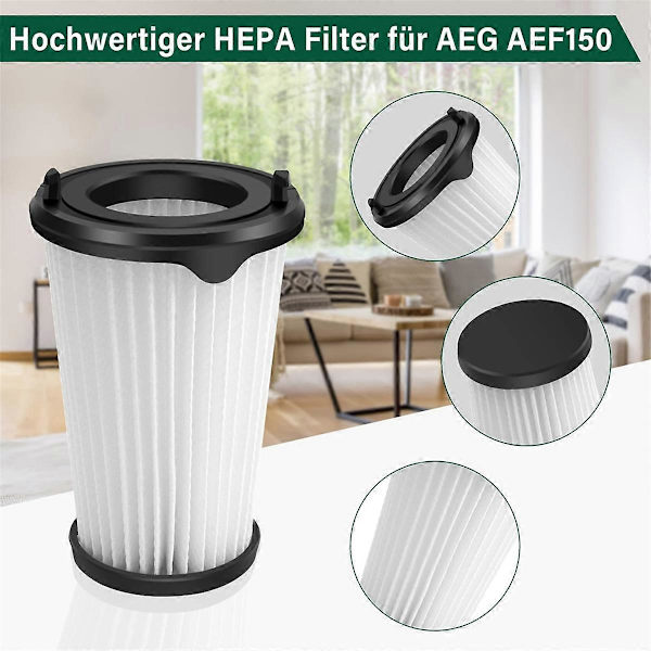 6-pack CX7 Filter Ersättningsfilter Batteridammsugare As Shown