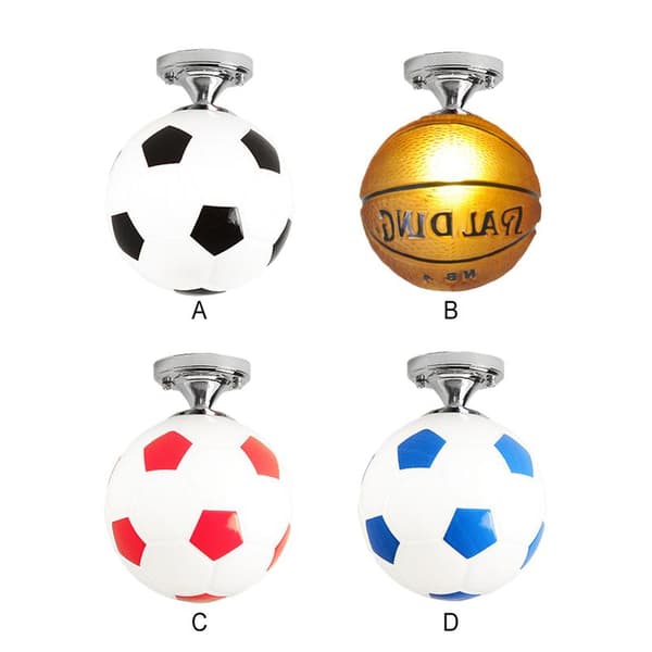 Fodbold LED Loftslamper Fodboldbar Med Sort