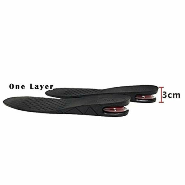Osynlig innersula för höjning, från 3 cm till 9 cm, höjddyna, justerbar C 3cm