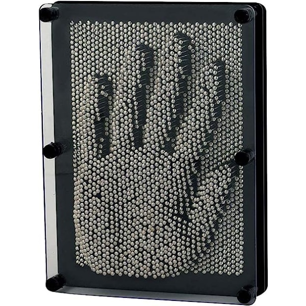8 tuumaa x 6 tuumaa 3D, suurikokoinen pin Art Board - klassinen pöytäkoneen uutuusveistos - valmistettu muovista ja metallista