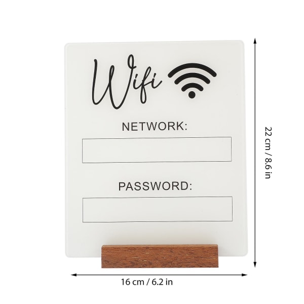 Wifi-passordskilt Wifi-akrylskilt Wifi-skilt Wifi-tavle Wifi-passordpåminnelsesskilt