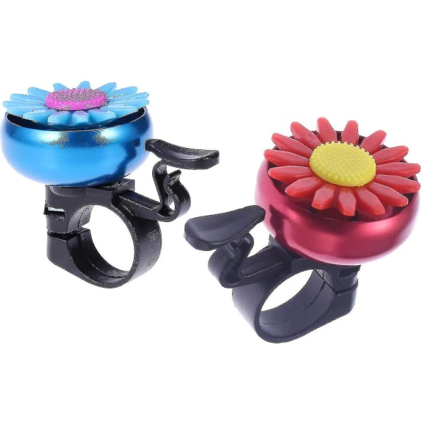 Th Bike Bell Mini Bicycle Bell Cykelstyre Varning för barn Pojkar Flickor (2 delar, röd, blå)