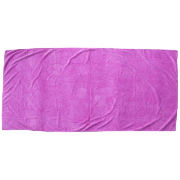 Mikrofiberhåndklær Stort hurtigtørkende badehåndkle for spastrand badecamping 70x140cm (lys lilla)