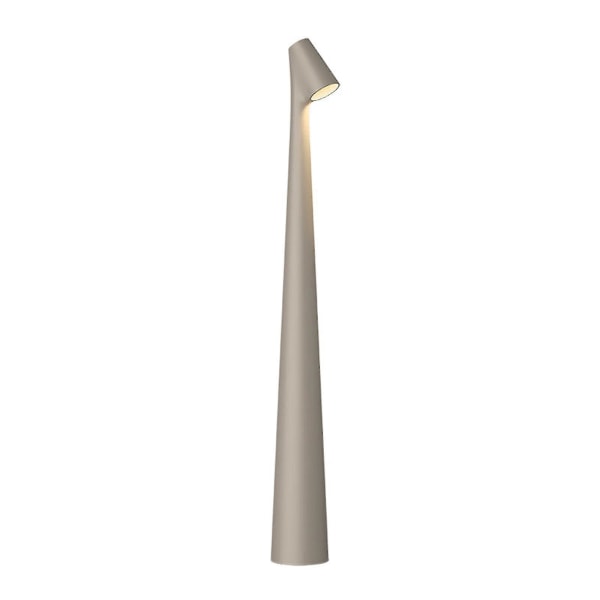 Elegant, slank, konisk stilk bordlampe Bærbar og dæmpbar Led Sculpting Light Dec Gray
