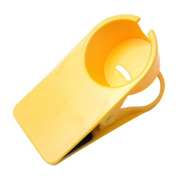 Creative Vandkopholder Bord Sideholder Clip Multifunktionel Kaffe Drikke Kopholder Skrivebord Fast Kopholder Skrivebord Opbevaring Clip| | Yellow