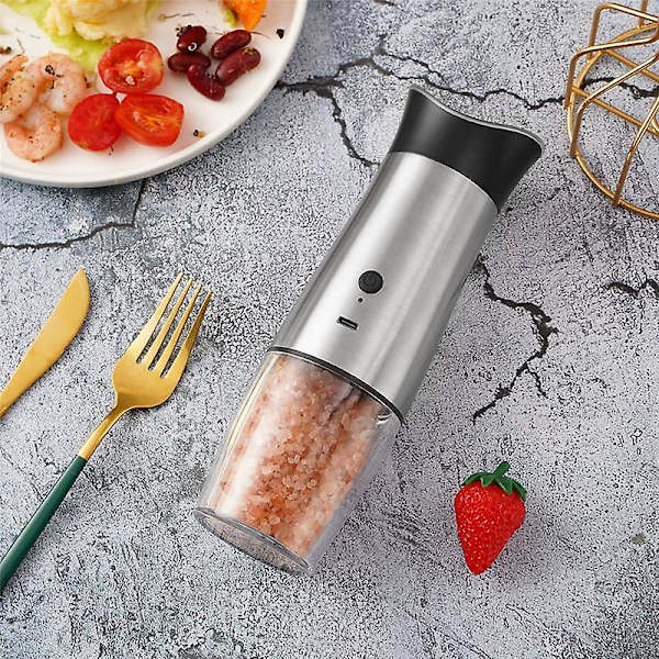 Elektrisk automatisk pepparsaltkvarn Trådlös Peppar Spice Grain Mills Porslinskärna B
