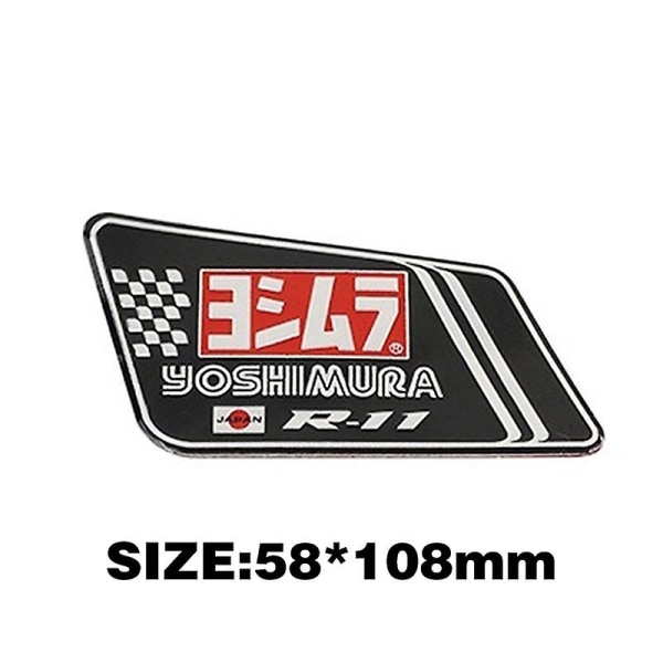 Aluminium Motorcykel Avgasdekaler För Yoshimura Honda Yamaha Suzuki Kawasaki Avgasrör Ljuddämpare Dekaler Tillbehör - Dekaler &amp; Klistermärken aluminum JH107