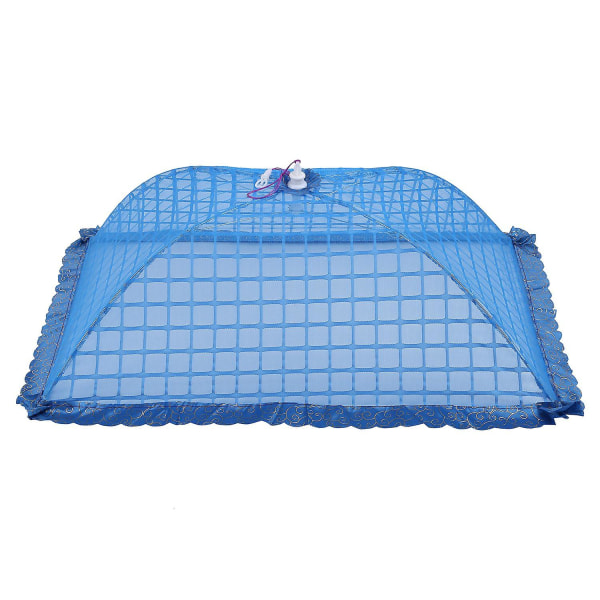 Sæt med 1 firkantet mesh skærm paraply madovertræk Nettelte genanvendelige og foldbare 72x51 cm til picnic/b