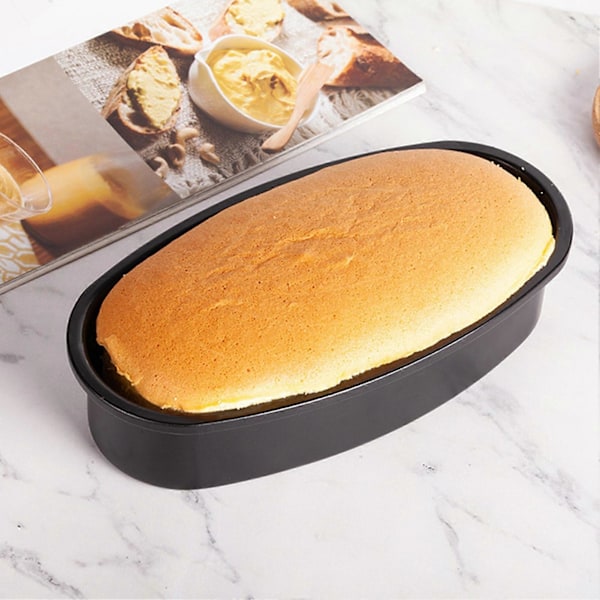 Oval Bageform Jævnt Opvarmet Kulstofstål Premium Praktisk Bageplade Madlavningsgadget Golden