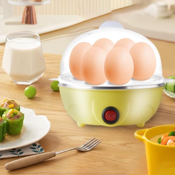 Egg Cooker Can Cook 7 Eggs With Automatic Shut-Off Function (Yellow)