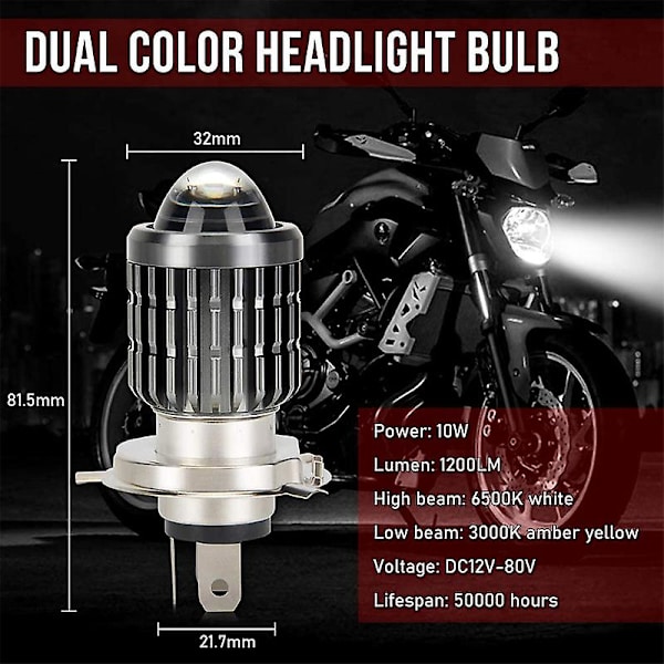 Ba20d H6 Led moottoripyörän ajovalo | Ba20d Led ajovalaisin moottoripyörä - Ba20d H6 H4 Led H4 Three Claw White