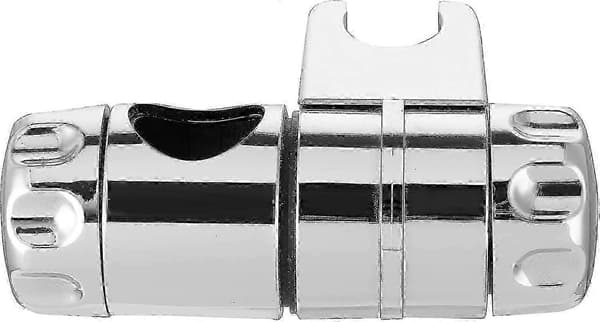 Krom dusjhodeholder, med klemmer, for 25 mm dusjstang
