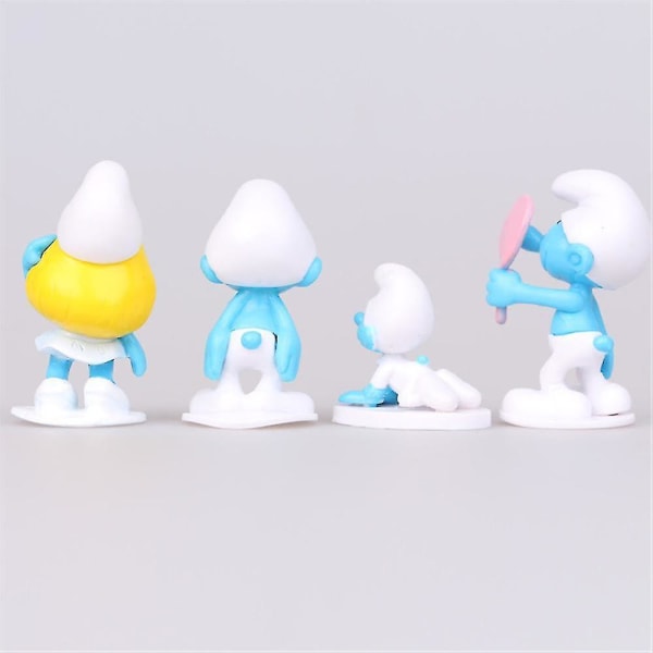 12 stk/sett Smurfer Figurleker Modell Dukke Minifigursett Kake Topper Dekorasjon Festgodt utstyr Gaver