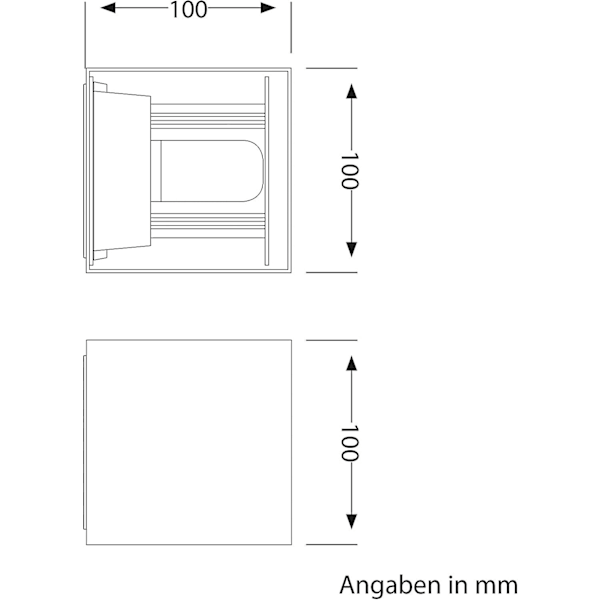 Ledscom.de Vegglampe for utendørs, hvit, Ip65, opp- og nedlys + LED-lampe 501lm, varm hvit