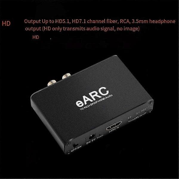 HDMI EARC ARC Lyduttrekker 192Khz Konverterer til RCA-adapter for Digital TV-lyd