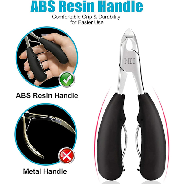 Fotterapeut Tånagelklippare, Professionella Nagelklippare för tjocka och inåtväxta tår för män och seniorer, Pedikyrklippare Tånagelklippare, Super Sharp Curved B