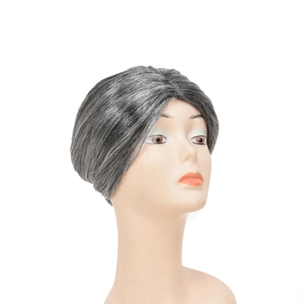 Splinterny gammel dame paryk, bedstemor cosplay paryk med hår, Halloween kostume old lady wig