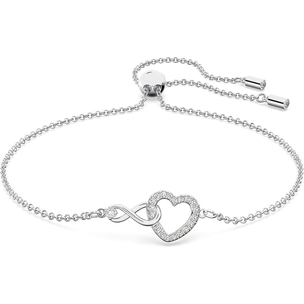 Infinity Heart-smykkekollektion, halskæder og armbånd, finish i rosa guld og rhodium, klare krystaller Bracelet