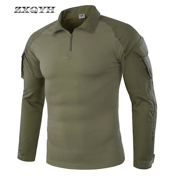 Jwl Miesten Taisteluharjoittelu Pitkähihaiset Tactical T-paidat Army Camping Hengittävät T-paidat Armeijan taktiset univormut Topit T-paidat