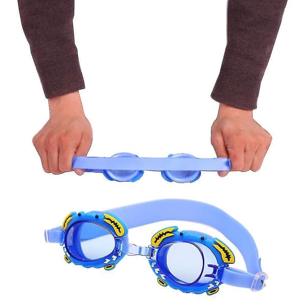 Svømmebriller til børn, antidug, elastiske, bløde svømmebriller Blue